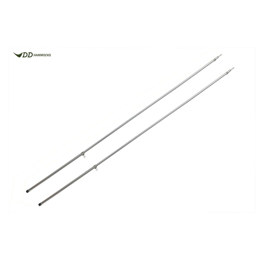 To DD Tarp Pole 1,8 m satt sammen, på hvit bakgrunn